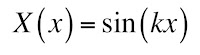 The solution to the equation for the spatial part of the diffusion equation after separation of variables.