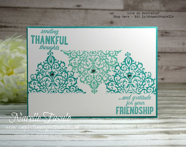 Make elegant cards easily with the Flourish Filigree stamp set. See it here - http://bit.ly/FlourishFiligree