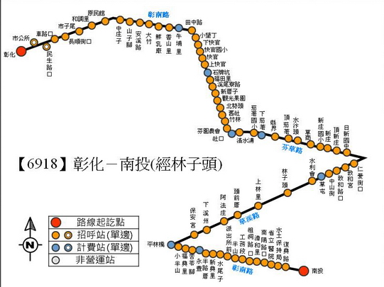 路線地圖由 彰化 客運 提供