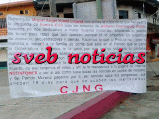 Reguero de narcomantas contra Yunes Linares en todo el Estado de Veracruz