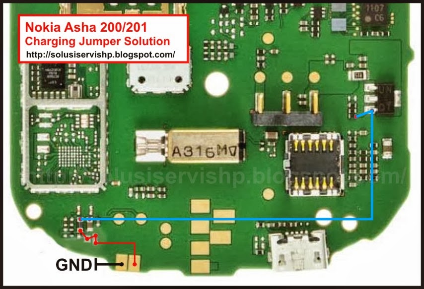 Nokia Asha 200 201 Charging Solution Solusi Servis Handphone