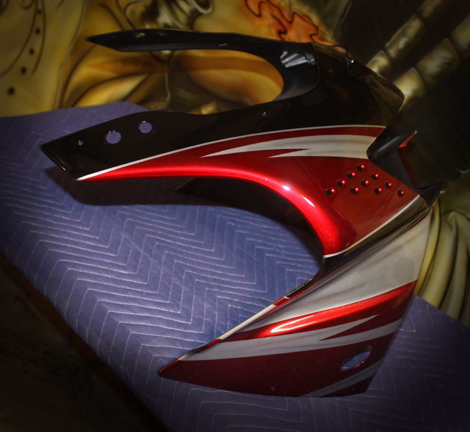 Online Motorcycle Paint Shop Honda cbr 900rr custom candy red with