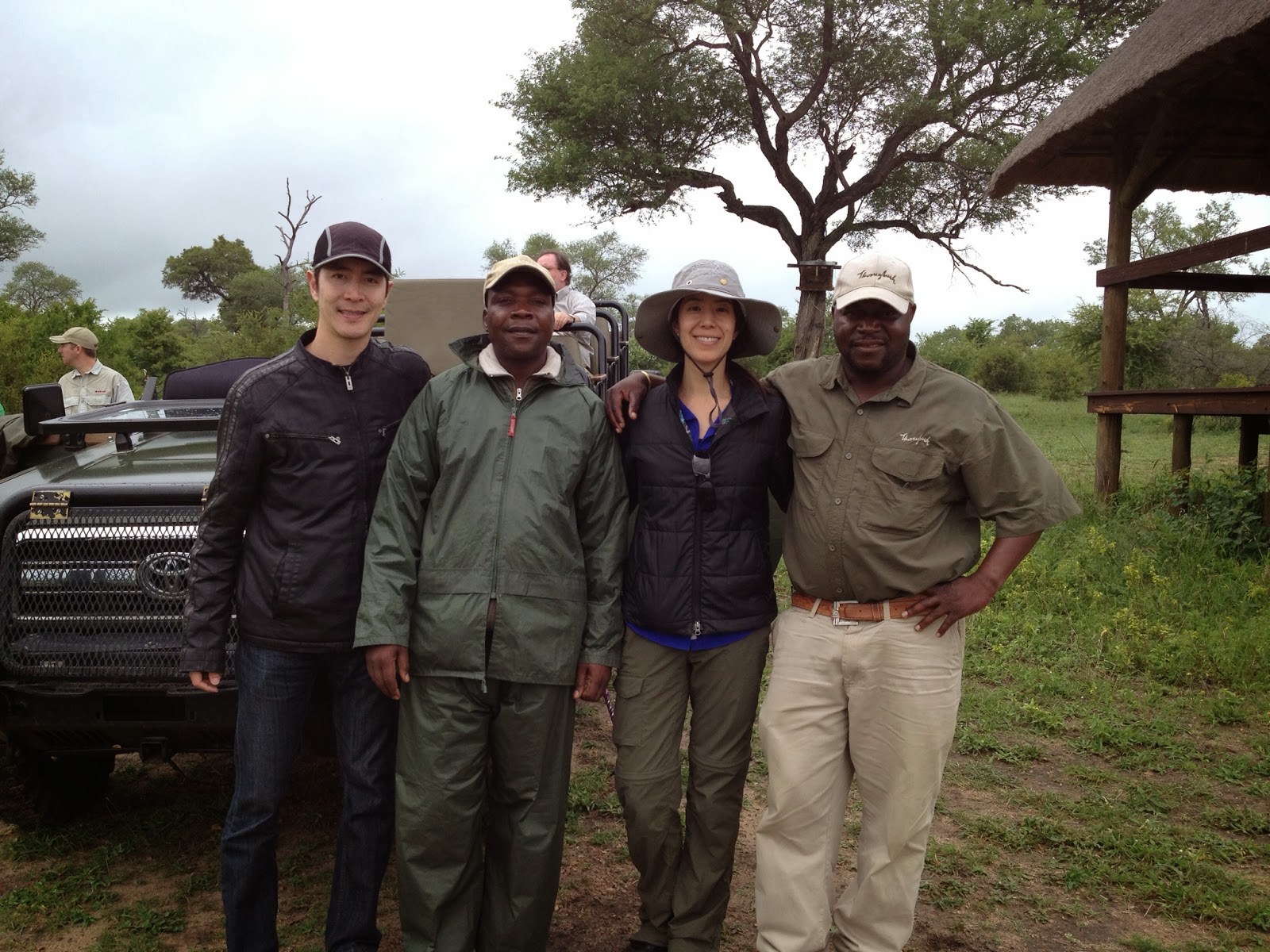 Sabi Sands - L to R: Mike, Service, me, and Charles