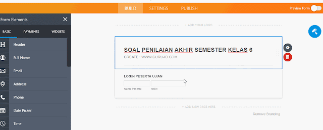 gambar cara buat soal online