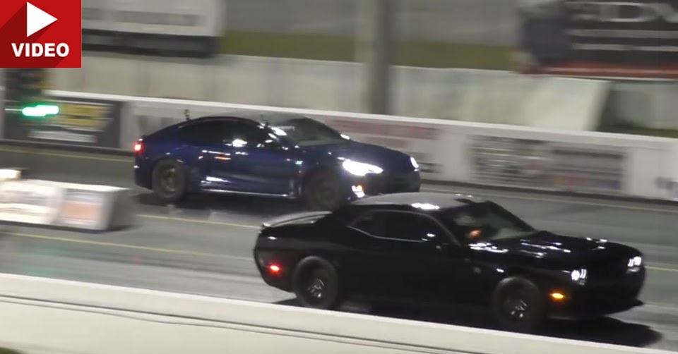 Tesla Model S P100D Vs Dodge Challenger Hellcat Is NailBiting Close