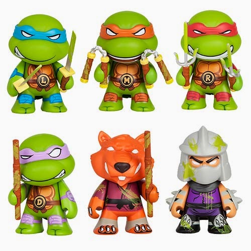 Teenage Mutant Ninja Turtles “Ooze Action” GID Mini Figures by Kidrobot - Leonardo, Michelangelo, Raphael, Donatello, Splinter & Shredder