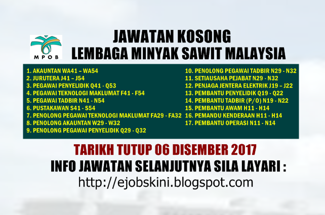 Jawatan Kosong Ladang Sawit 2019