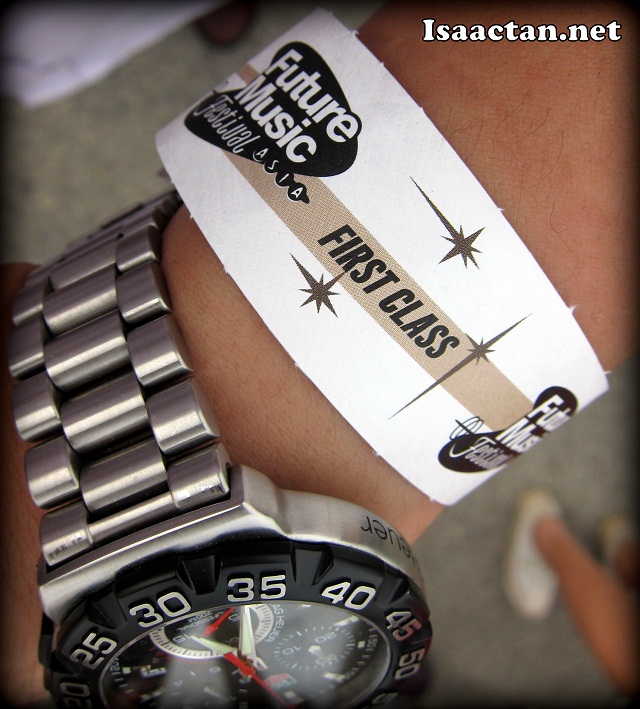 Isaac Tan wristband to Future Music Festival Asia 2012 Sepang
