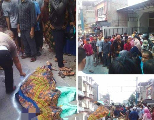 Lakalantas di Aek Kanopan Mengakibatkan Kepala Wanita ini Remuk Digilas