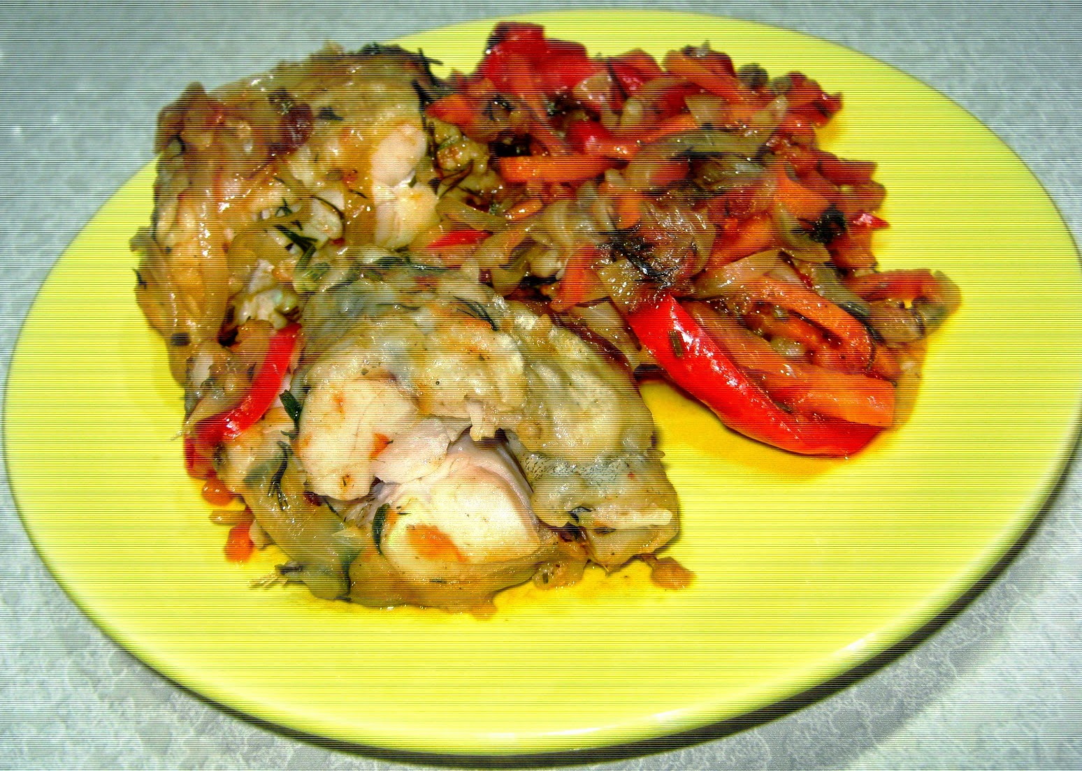 Минтай с овощами фото