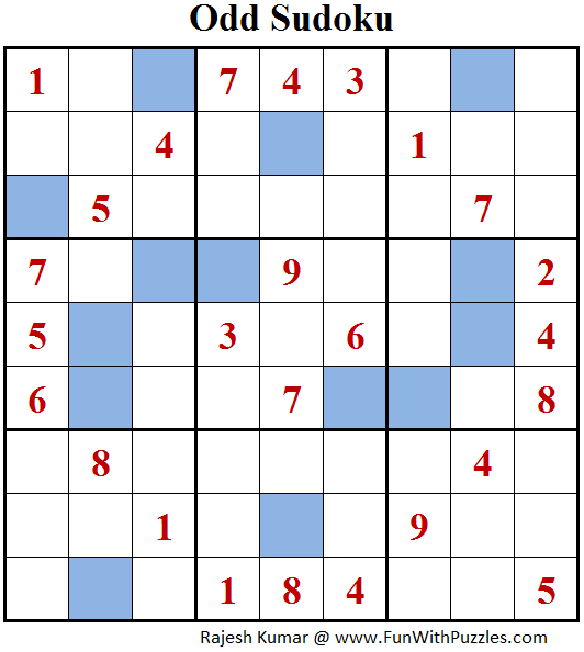 Odd Sudoku (Fun With Sudoku #144)