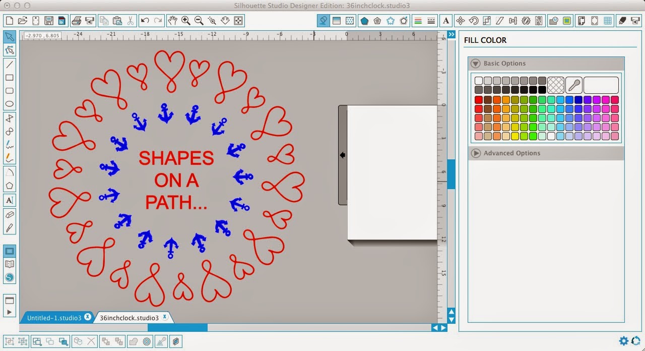 Putting Shapes on a Path in Silhouette Studio Silhouette School