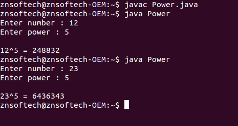 Java code to calculate power of a number using recursion | Coders Hub ...