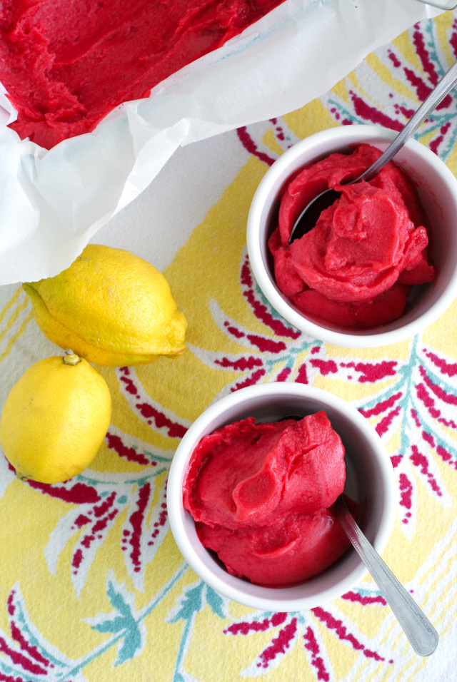 Raspberry Lemonade Sorbet The Two Bite Club