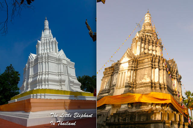 Old & new of the Wat Suan Tan in Nan, North Thailand Old temples in Thailand
