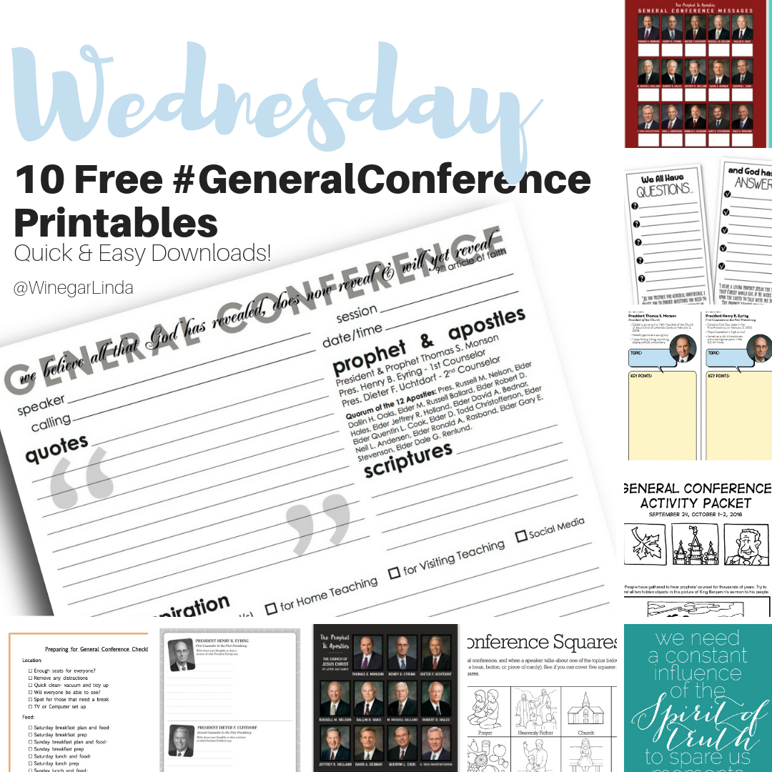 10 Quick Easy Conference Printables Linda Winegar
