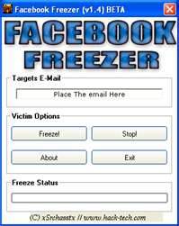Download facebook freezer to hack facebook account