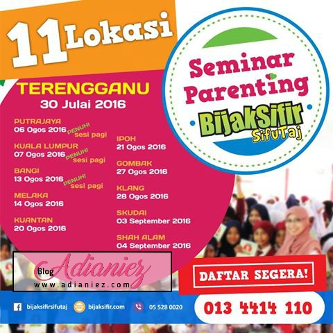 Seminar Parenting Bijak Sifir SifuTaj