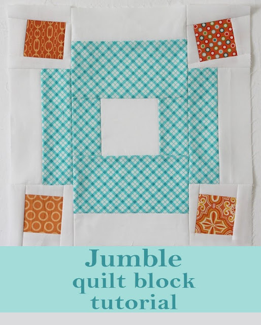 Jumble quilt block tutorial by Andy of A Bright Corner