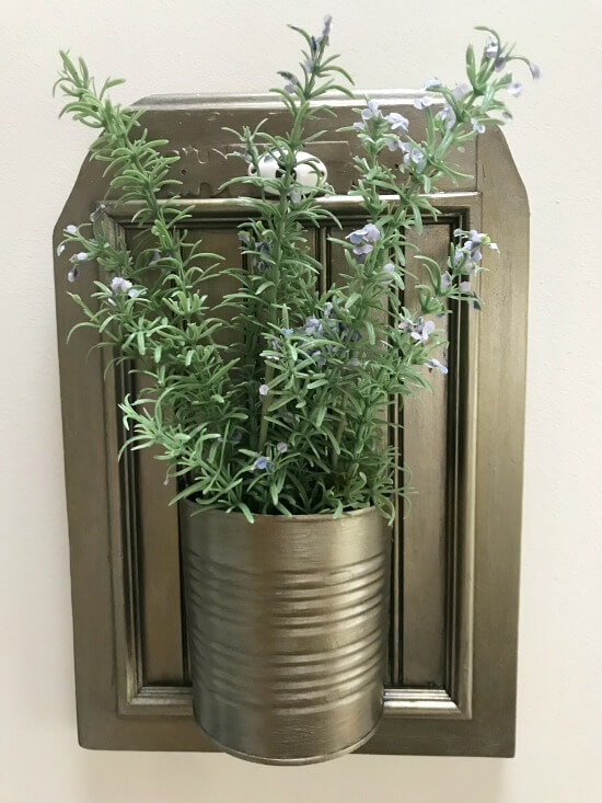 Recycled aluminum can planter
