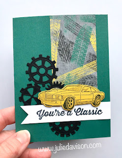 Control Freaks Blog Tour: Masculine Fun Fold Cards with Stampin' Up! Classic Garage ~ Geared Up Garage ~ www.juliedavison.com