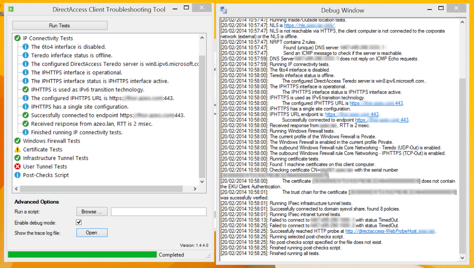 Security technologies on Microsoft environnement [DirectAccess] Client