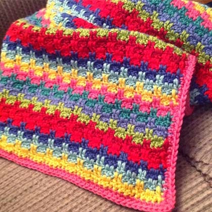 Leaping Stripes and Blocks Blanket 