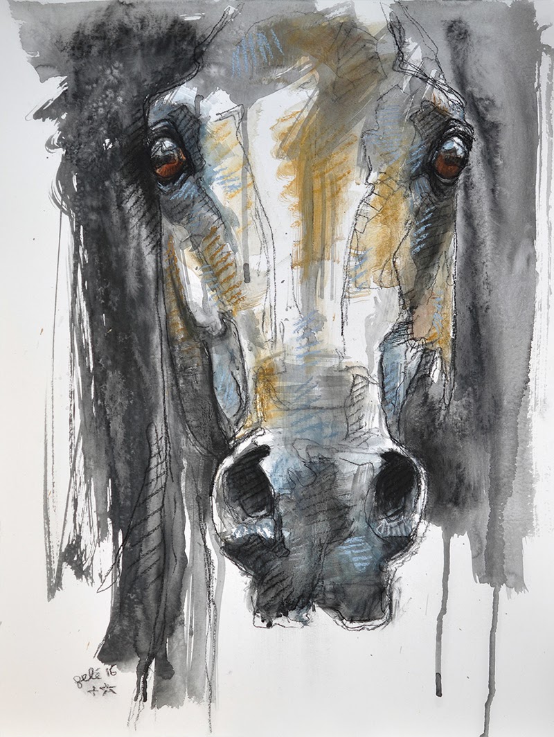 Horse Art by Benedicte Gele from France.