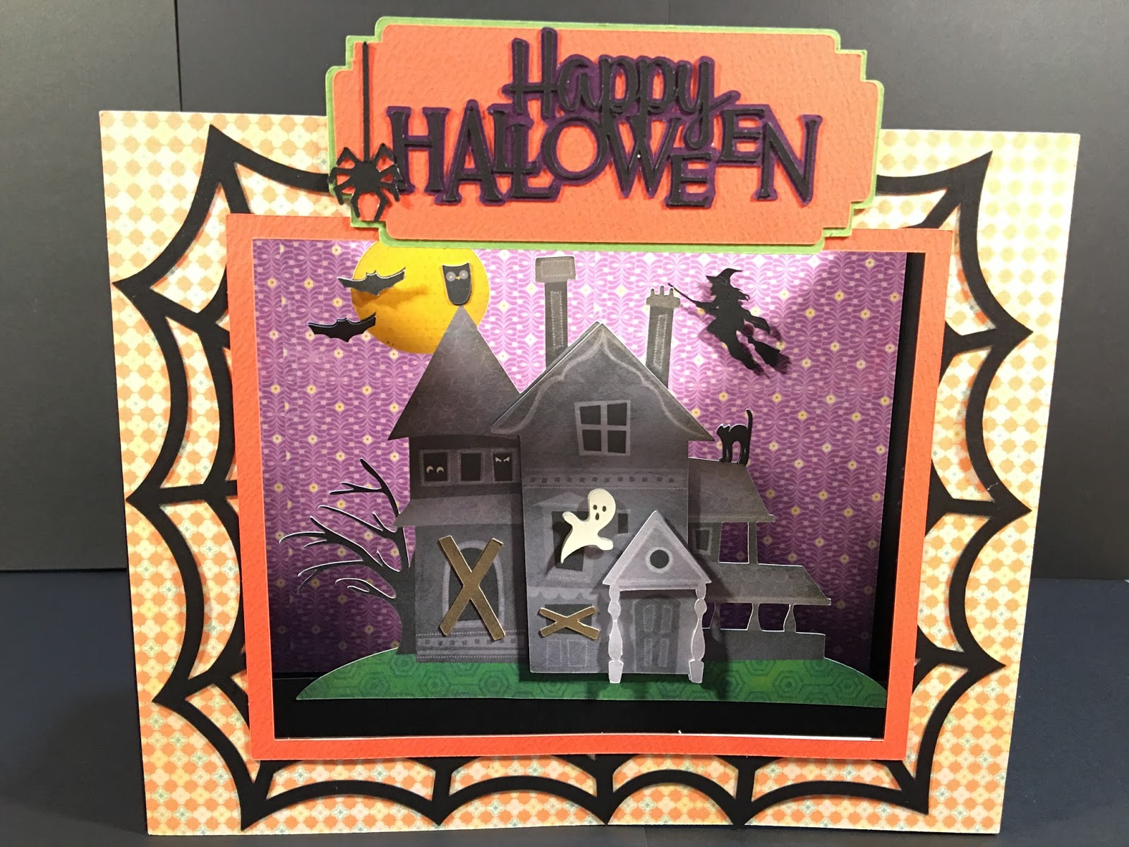 Cricut Haunted House Shadow Box