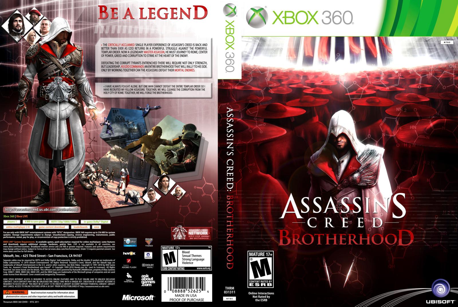 Assassin's Creed Brotherhood Xbox 360 Ultra Capas