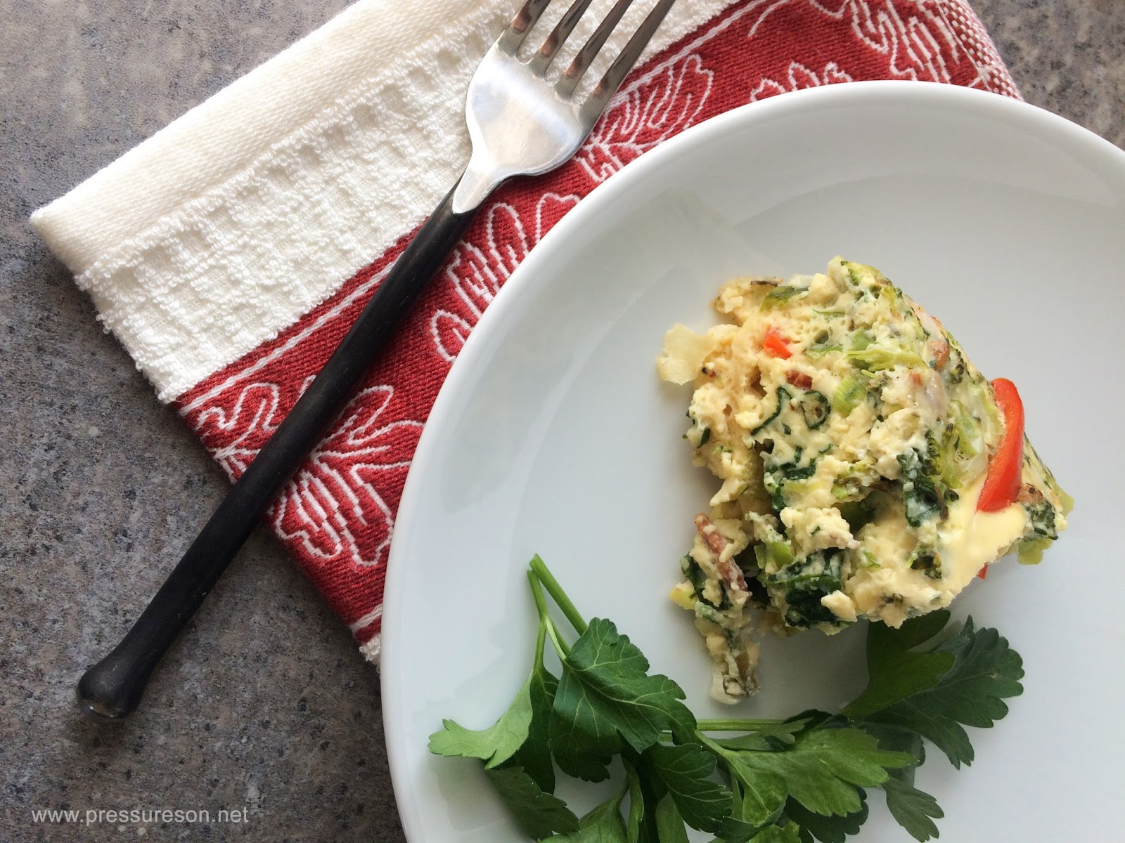 Herbed Crustless Quiche (pressure cooker) Fit Happy Foodie