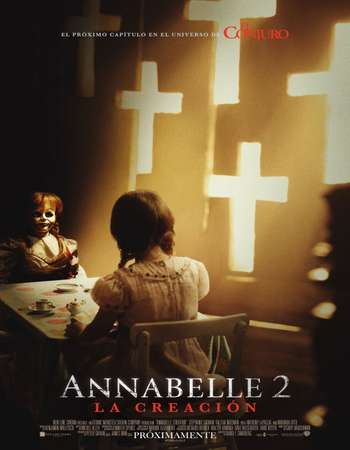 Poster of Movie Annabelle Creation 2017 English 700MB Free Download Via Resumable Single Links