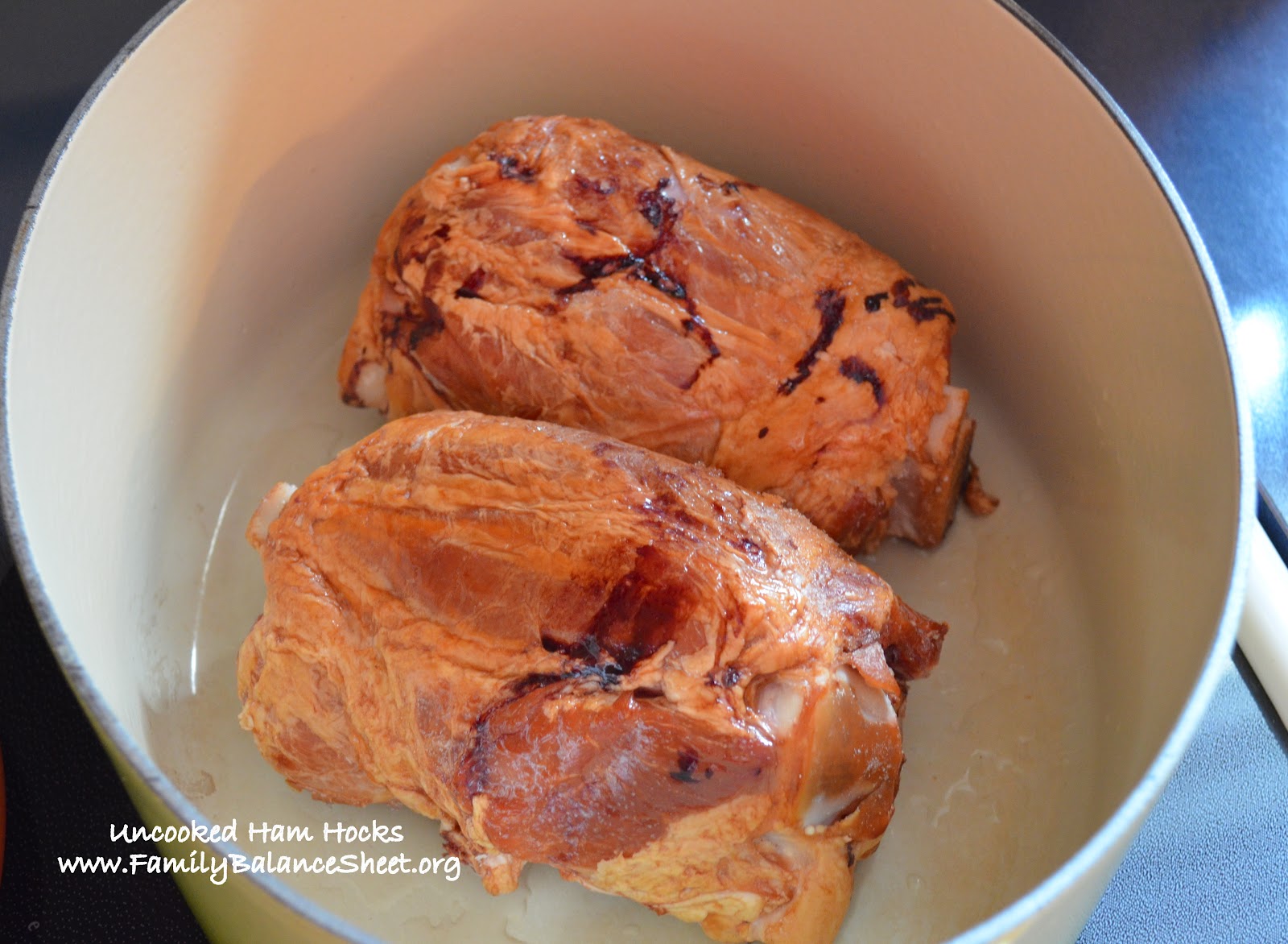 Family Balance Sheet Ham and Bean Soup (Made with Ham Hocks)