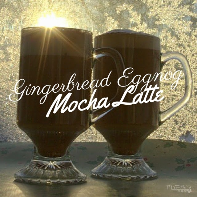 Gingerbread Eggnog Mocha Latte/ This and That  eggnog, gingerbread syrup, chocolate, coffee   @Torani @Hillsbroscapp