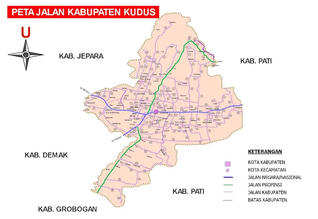 Gambar Peta Jalan Kabupaten Kudus