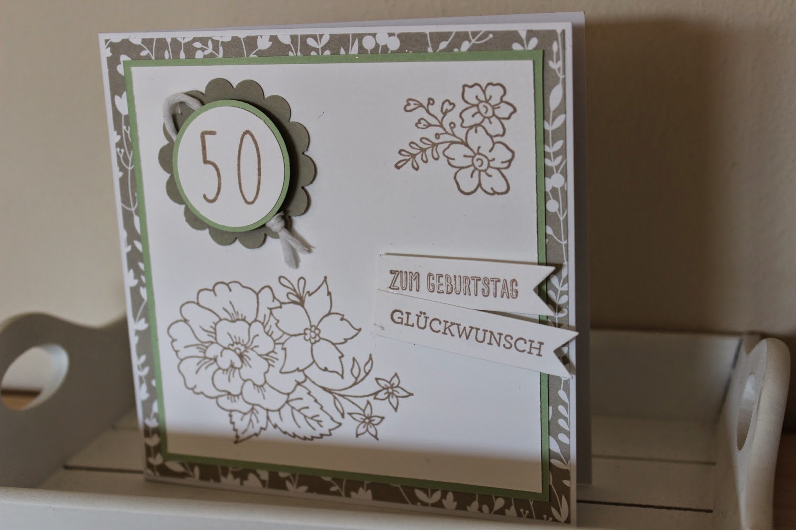 SarahsStempelkammer Gutschein + Karte zum 50. Geburtstag!