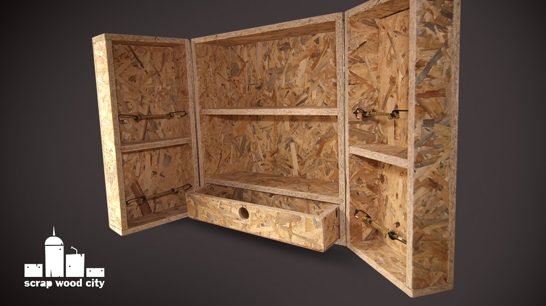 scrap wood city: how to make a cheap hanging workshop cabinet out of osb