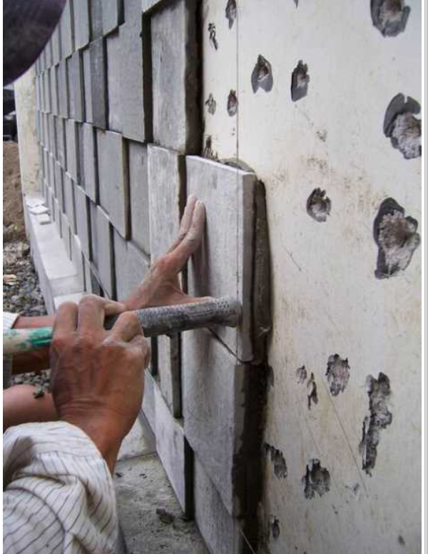 CARA MEMASANG BATU ALAM UNTUK DINDING BATU ALAM LEMPOH