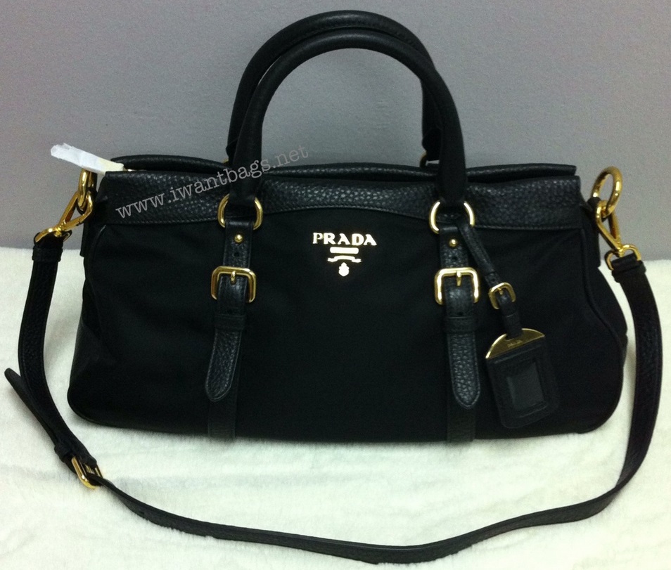 Prada Tessuto Satchel BN2032- Black