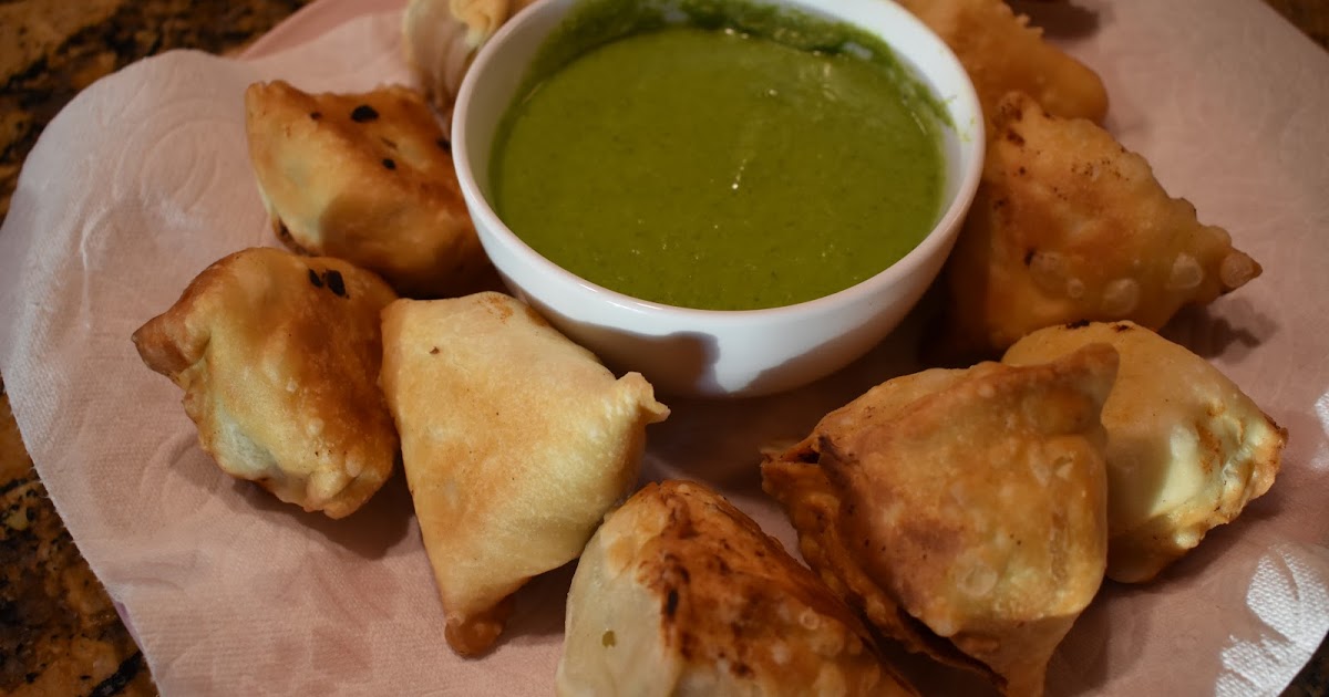 Nick and Alona Kitchen Samosas with Cilantro Lime Chutneys