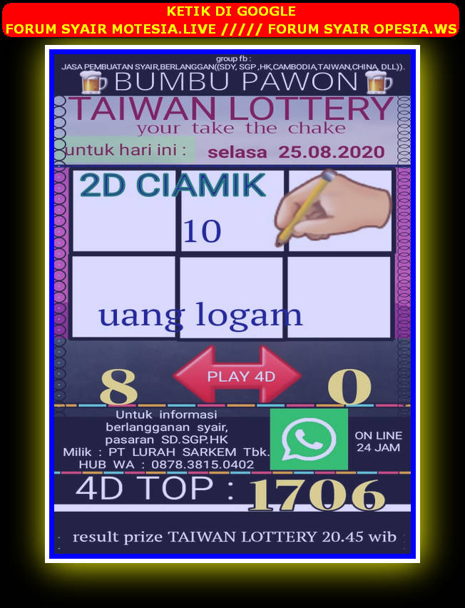Syair Hk Selasa 25 Agustus 2020 Royal Syair