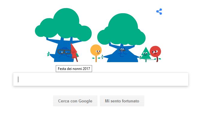 Festa dei Nonni oggi 2 ottobre con un divertente Doodle Google