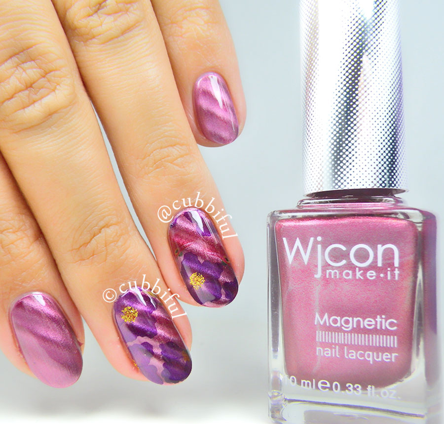 cubbiful Quick Nail Art Violets on Nail Polish