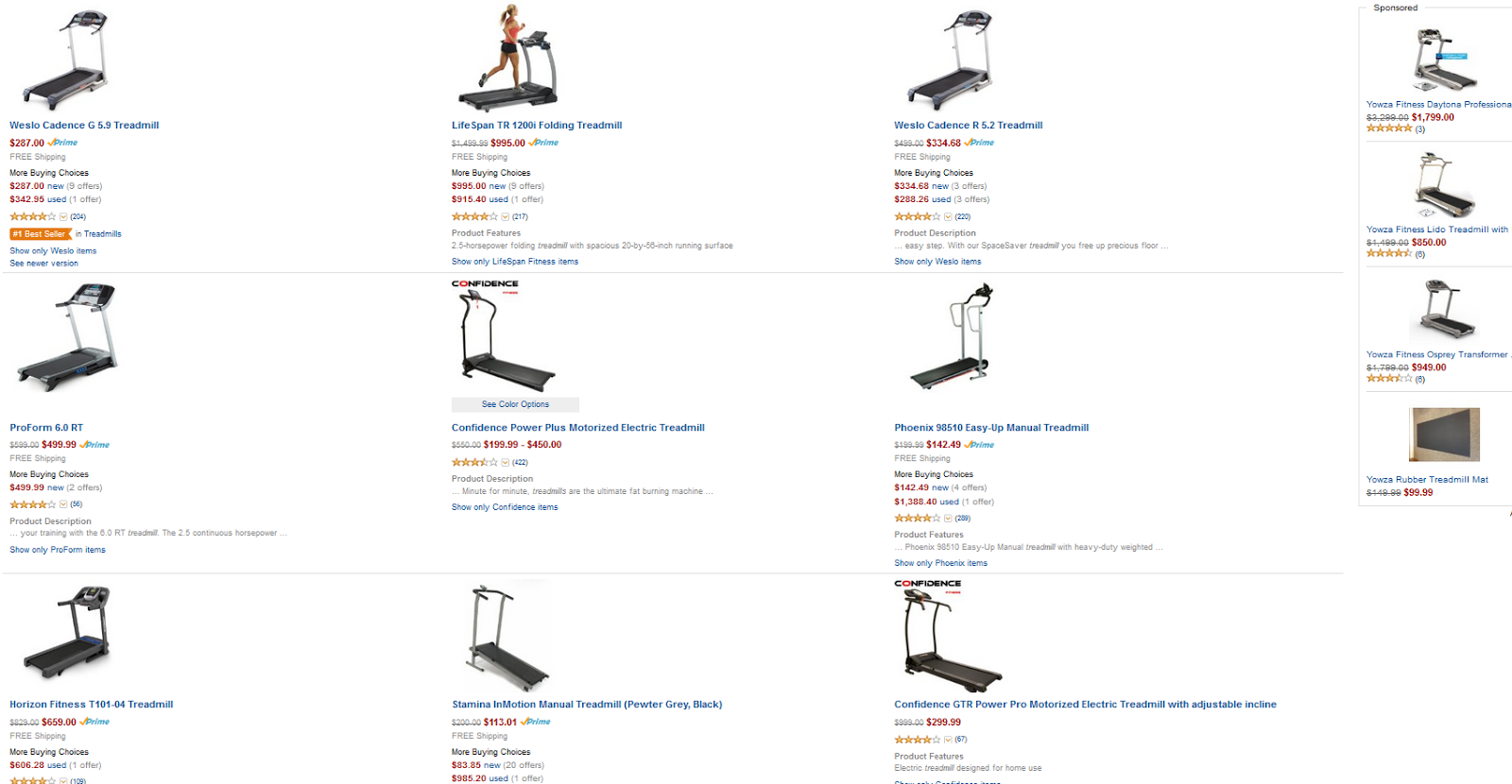 Online Shopping & Product Reviews Shop for Treadmill Deals on Amazon