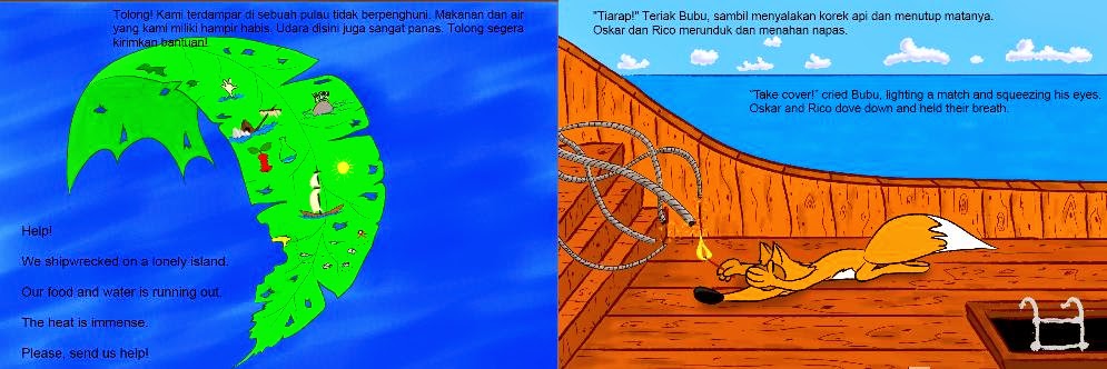Ebook dongeng anak bergambar billingual_In_Open_Sea