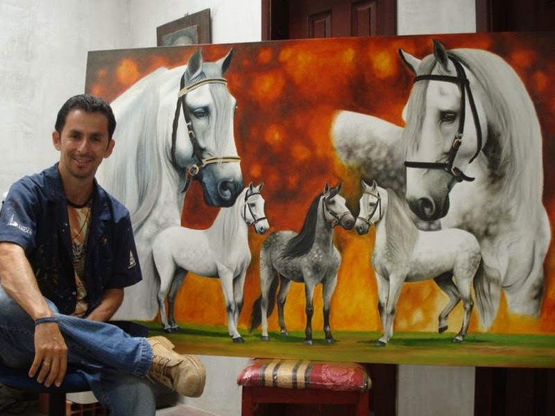 pintura-en-oleo-de-caballos