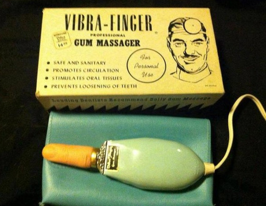 In the 1950s, Dentists This VibraFinger Gum Massager for