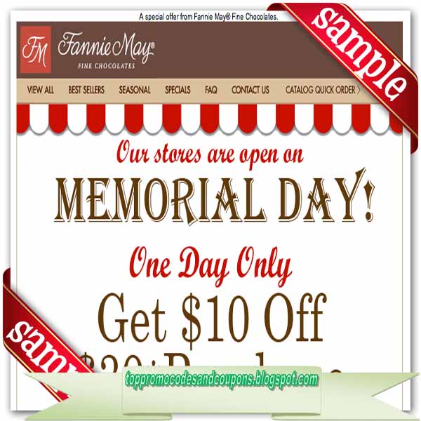 Free Promo Codes and Coupons 2023 Fannie May Coupons