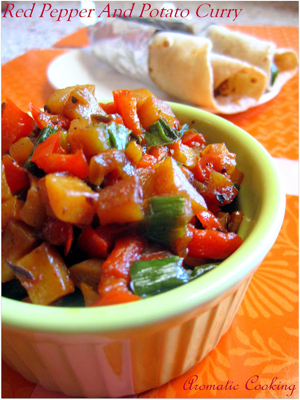 Aromatic Cooking Red Pepper And Potato Curry