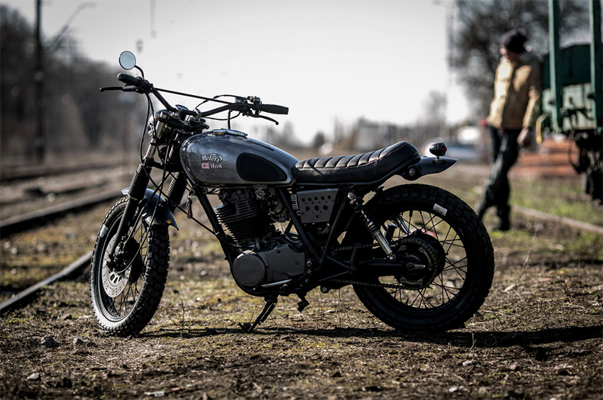 Yamaha sr 500 Silver Motors Work 8negro